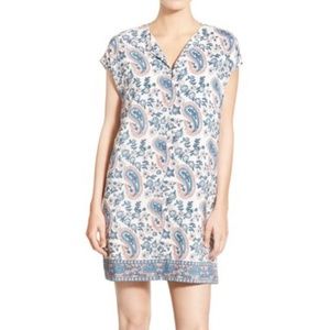 Madewell Silk Tunic Dress In Flora Paisley Size S